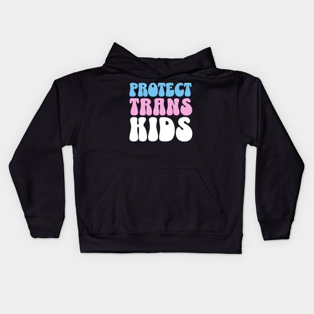 Protect Trans Kids Queer Youth Flag Kids Hoodie by PUFFYP